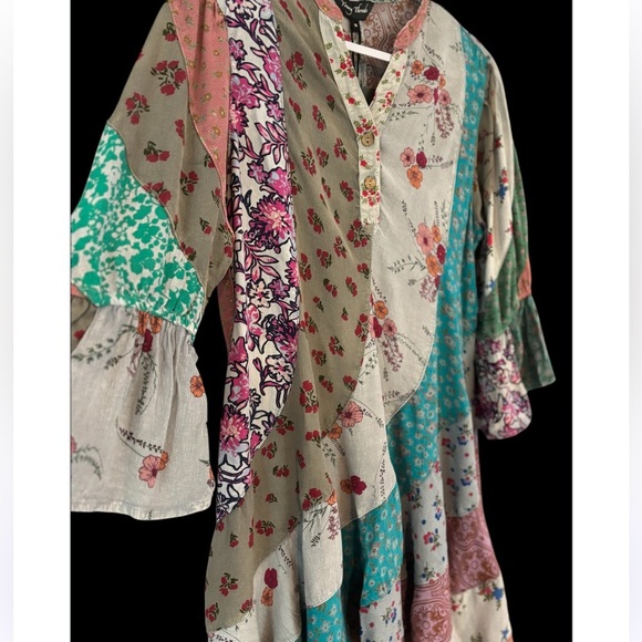 Young Threads Patchwork Babydoll Dress/Tunic NWT - Picture 2 of 4